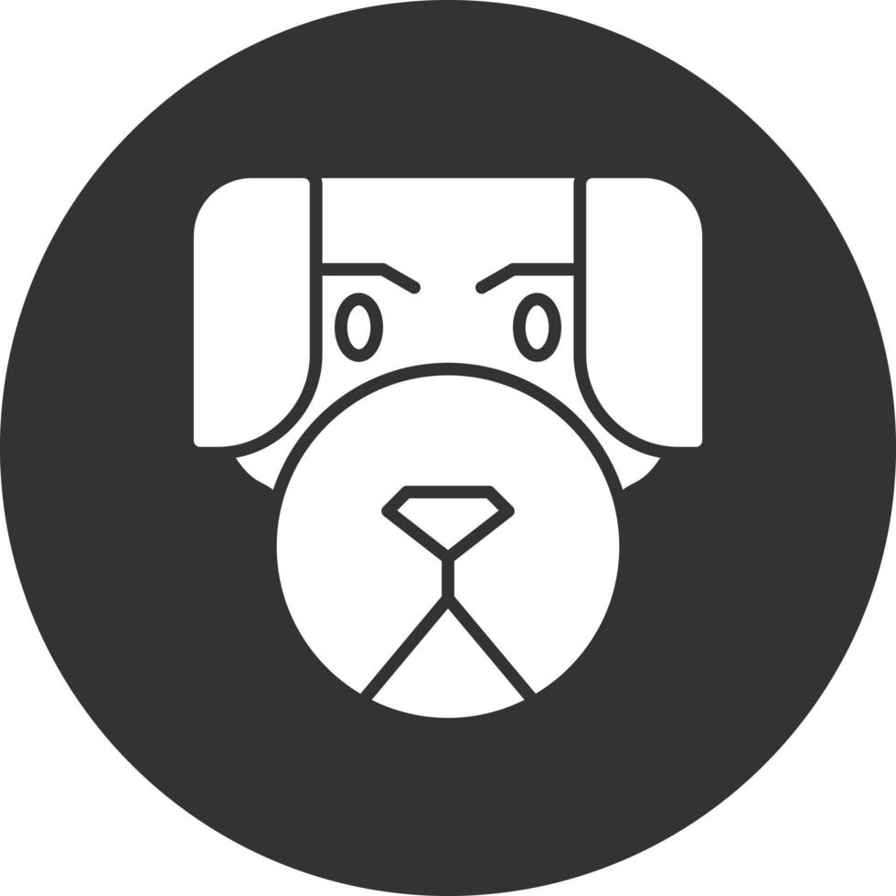 Hund Glyphe umgekehrtes Symbol vektor