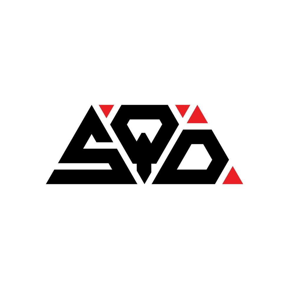 sqd-Dreieck-Buchstaben-Logo-Design mit Dreiecksform. sqd-Dreieck-Logo-Design-Monogramm. sqd-Dreieck-Vektor-Logo-Vorlage mit roter Farbe. sqd dreieckiges Logo einfaches, elegantes und luxuriöses Logo. sqd vektor