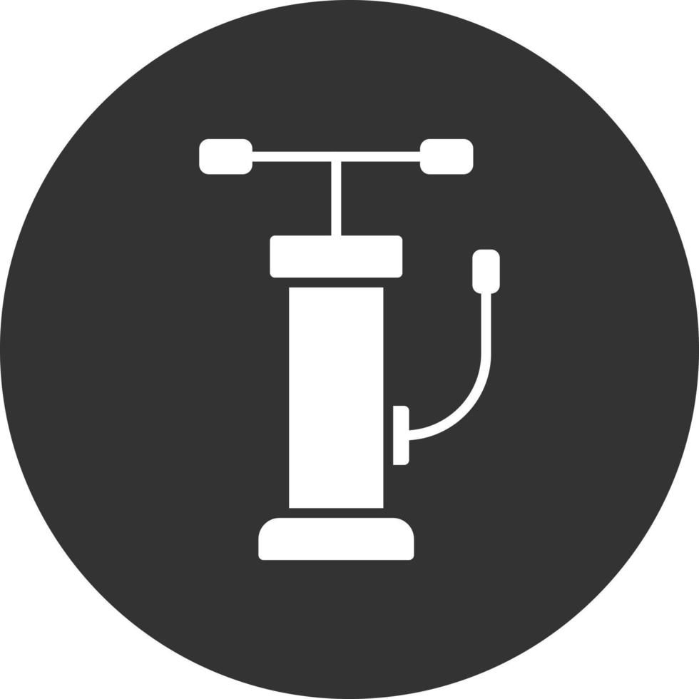 Luftpumpen-Glyphe invertiertes Symbol vektor