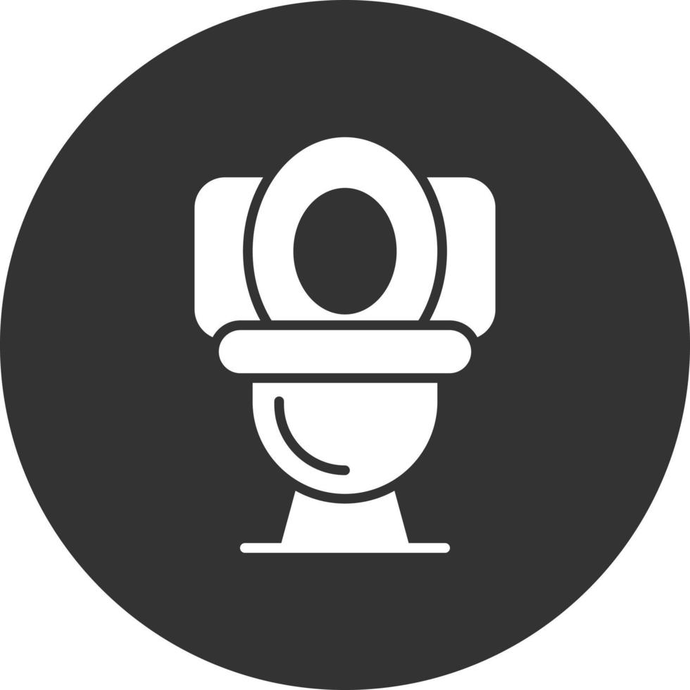 Umgekehrtes Symbol für Toilettenglyphe vektor