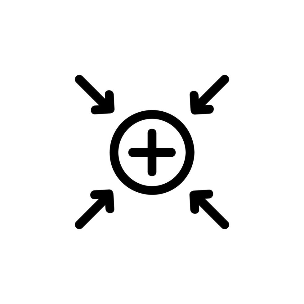 Magnet-Icon-Vektor. isolierte kontursymbolillustration vektor
