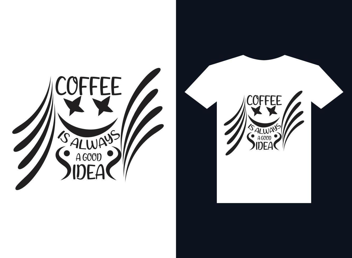 Kaffee-Typografie-T-Shirt-Designvektor vektor