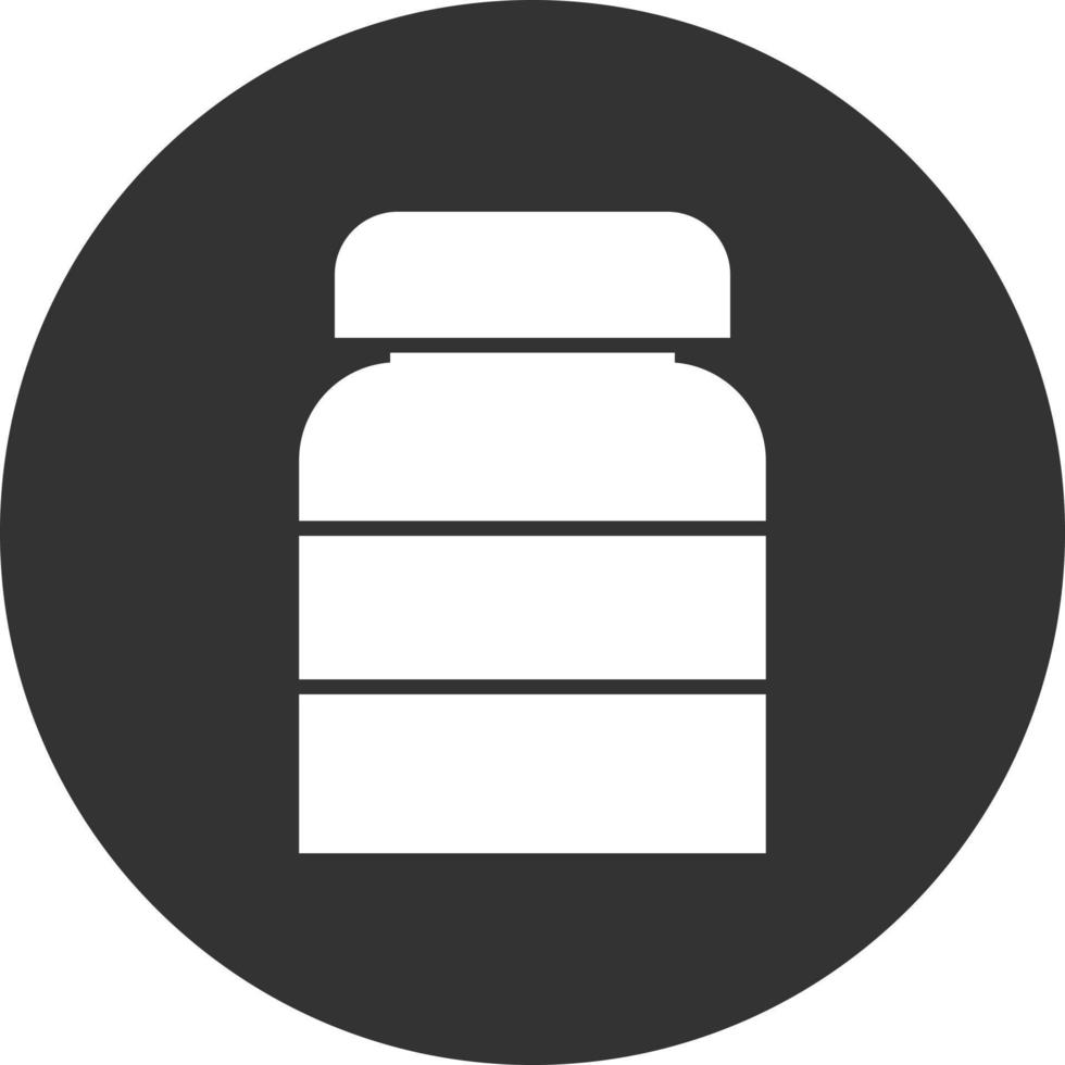 Pillen Flasche Glyphe umgekehrtes Symbol vektor
