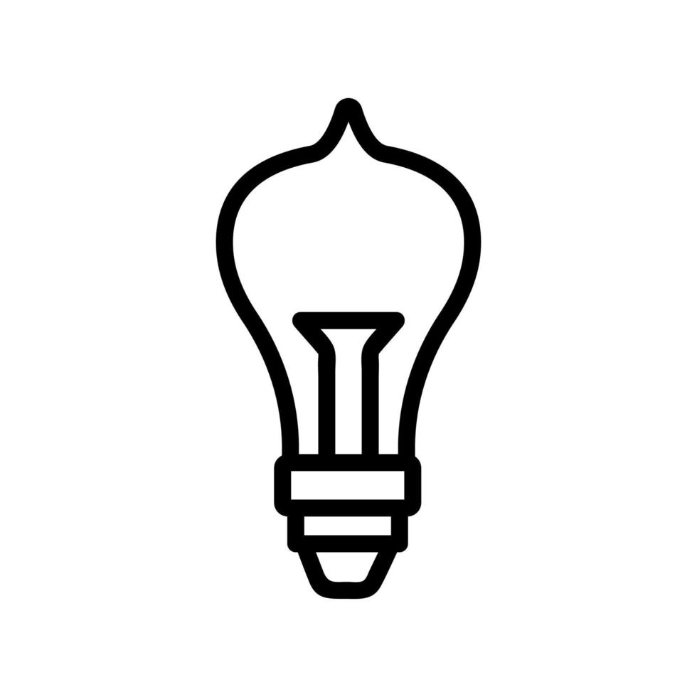 glödlampa ikon vektor. isolerade kontur symbol illustration vektor