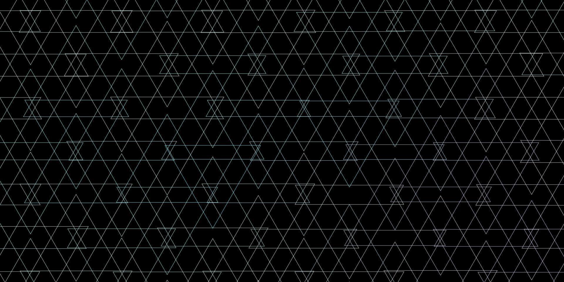 mörkblå vektormall med kristaller, trianglar. vektor