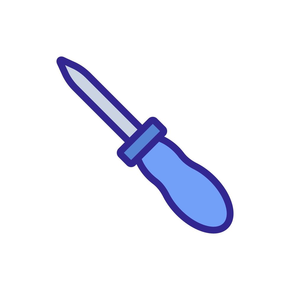 Messer für Haut-Symbol-Vektor-Umriss-Illustration vektor