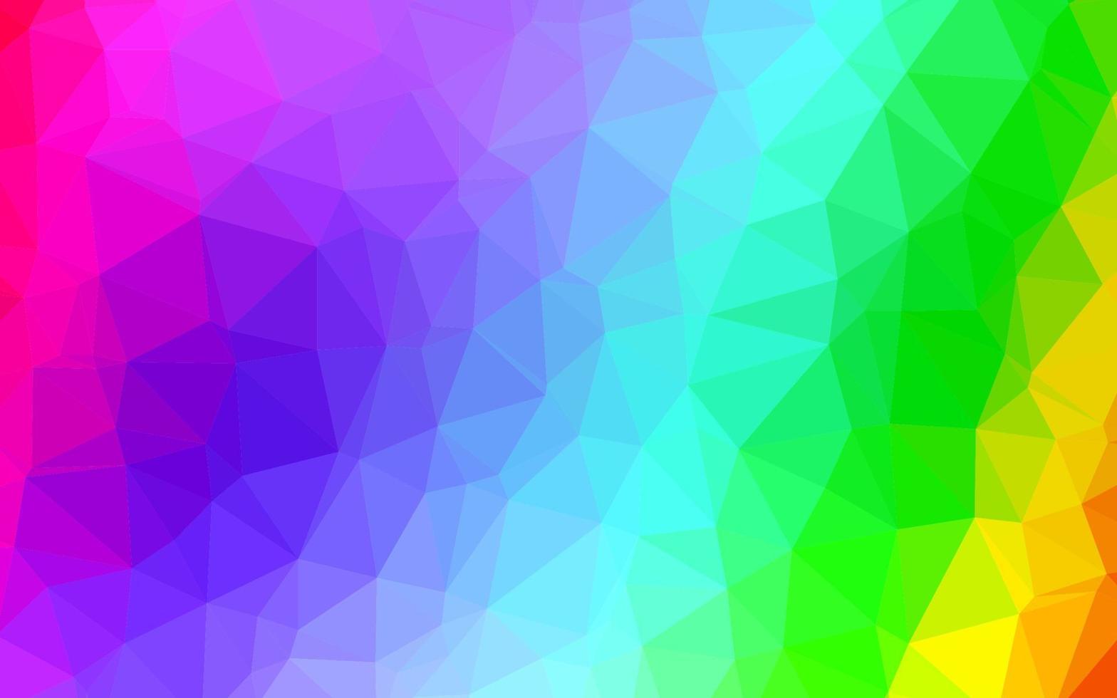 ljus mångfärgad, regnbåge vektor triangel mosaik mall.