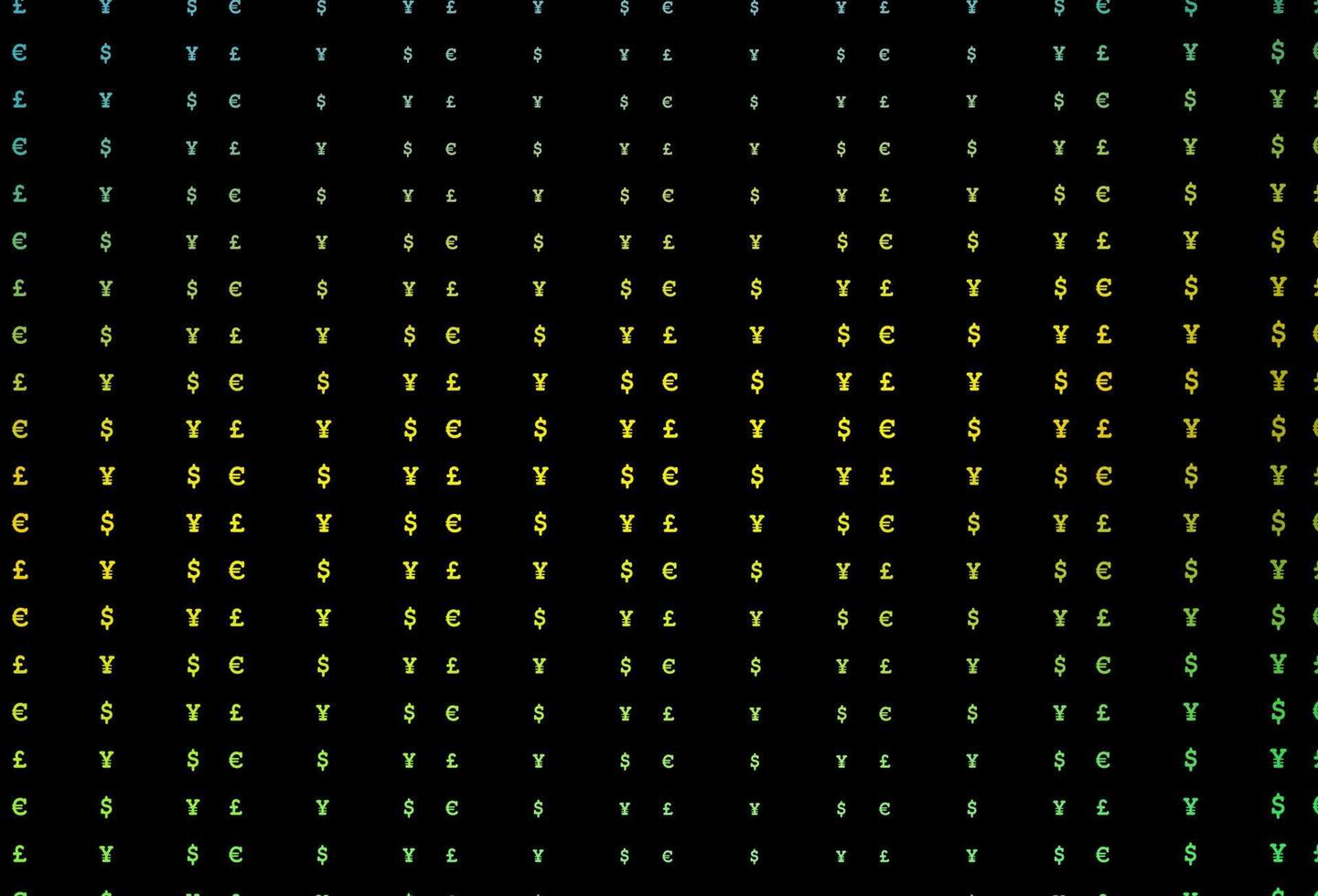 mörkgrön, gul vektorlayout med banksymboler. vektor