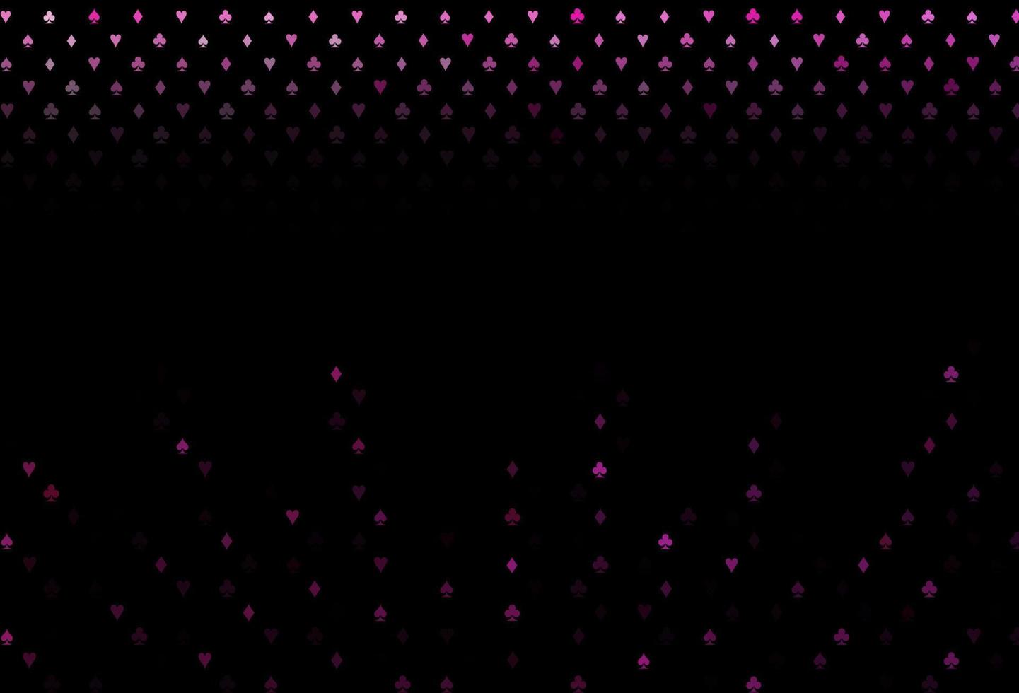 mörkrosa vektor mall med pokersymboler.