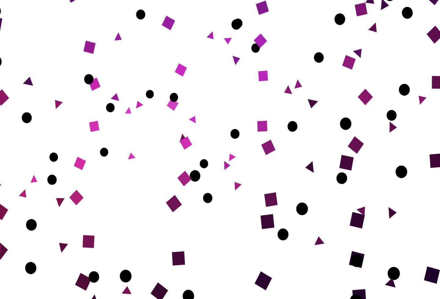 hellrosa Vektorhintergrund mit Dreiecken, Kreisen, Würfeln. vektor