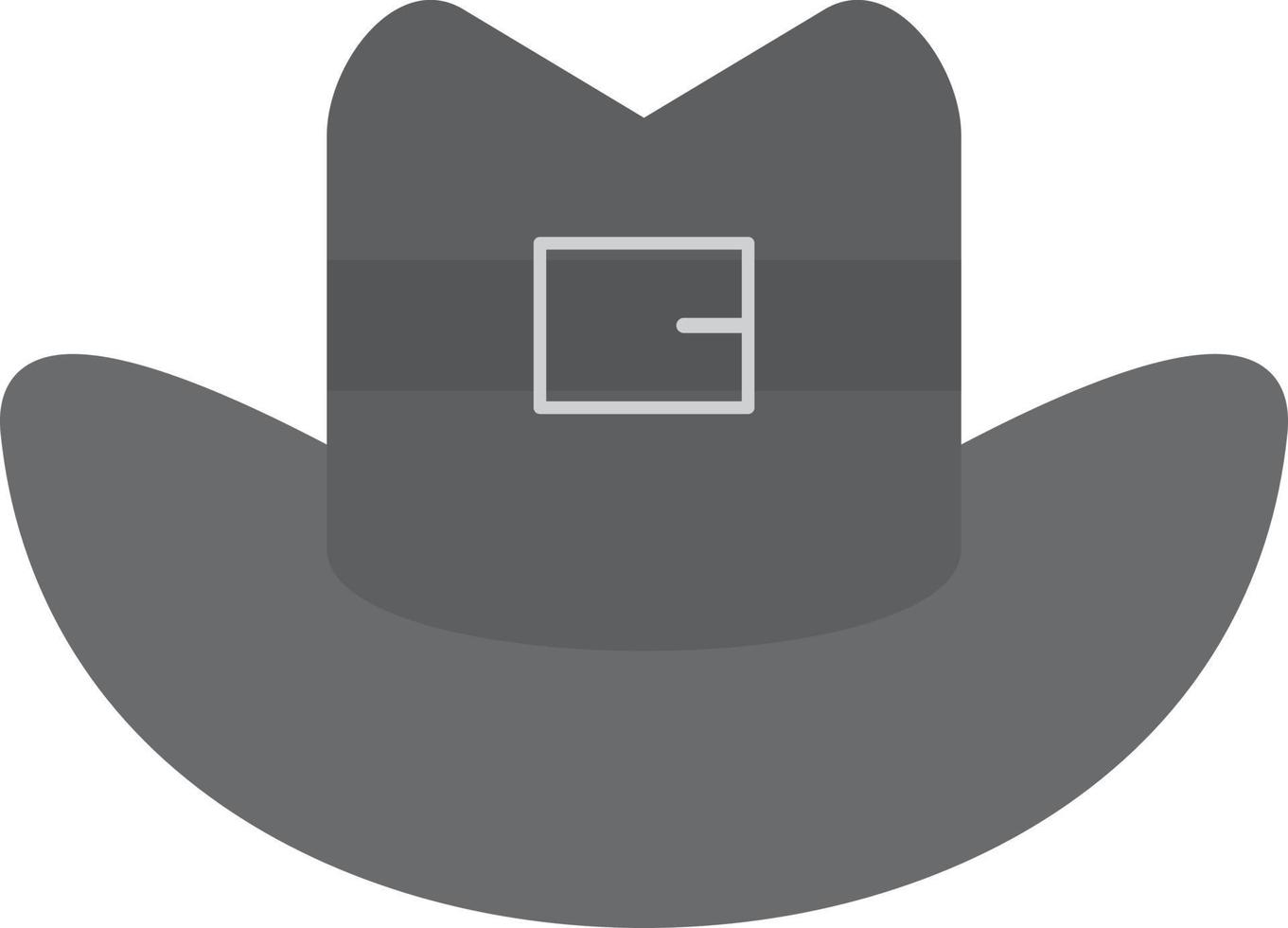 cowboyhatt platt gråskala vektor