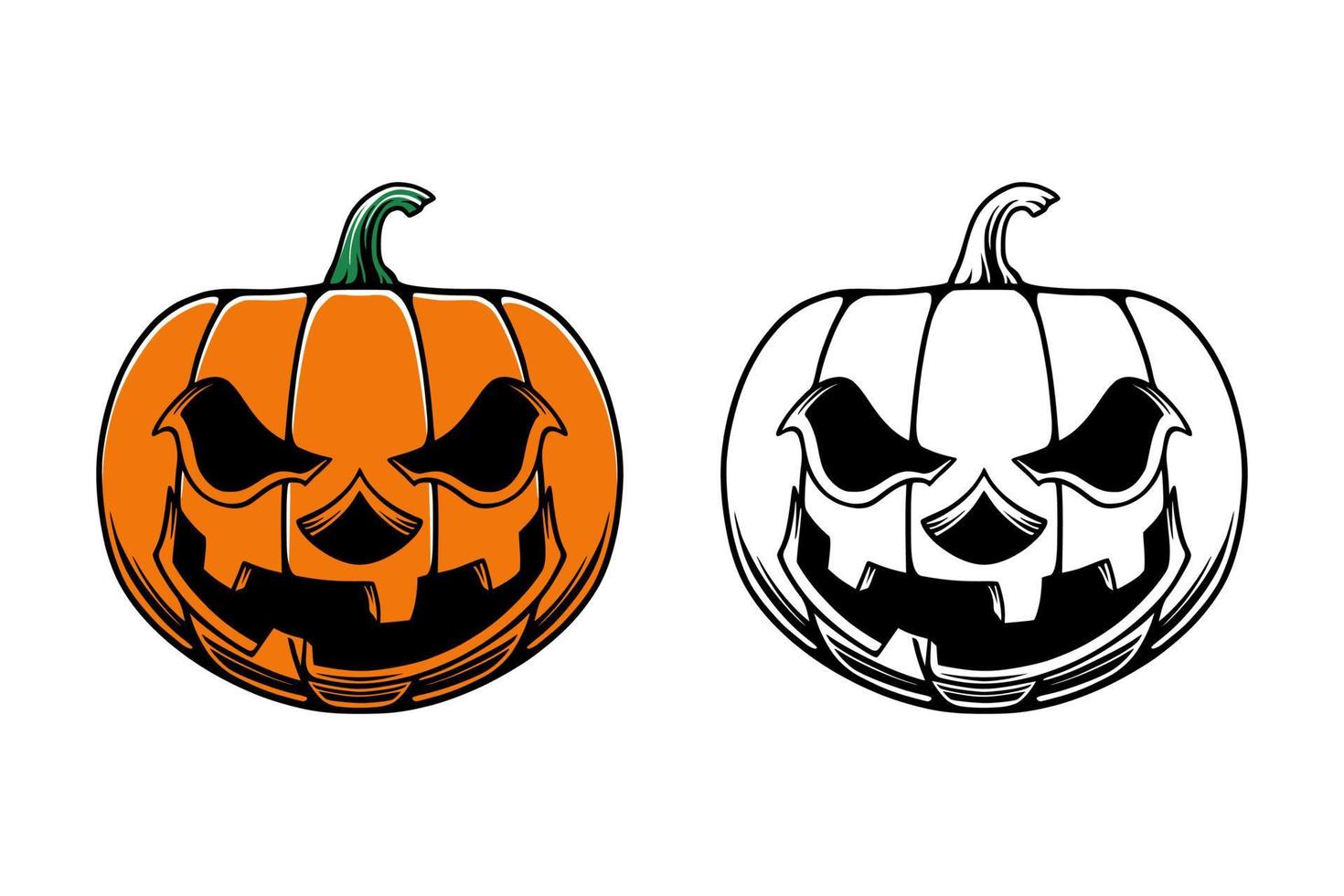 halloween pumpa söt design vektor set