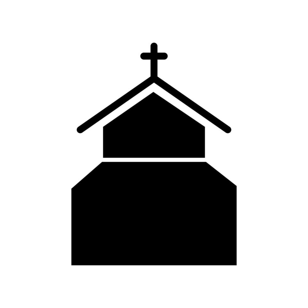 Kirchengebäude Symbol Vektor Designvorlagen auf weißem Hintergrund