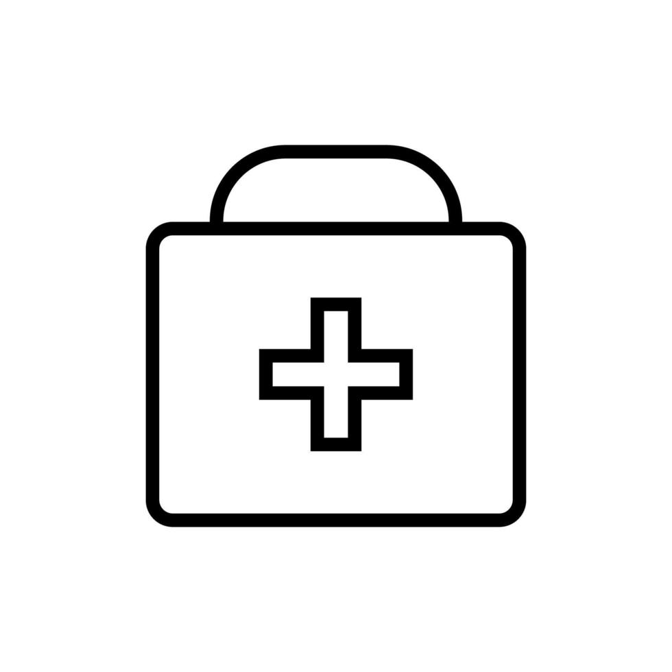 medizinische Kit-Symbol-Vektor-Design-Vorlagen auf weißem Hintergrund vektor
