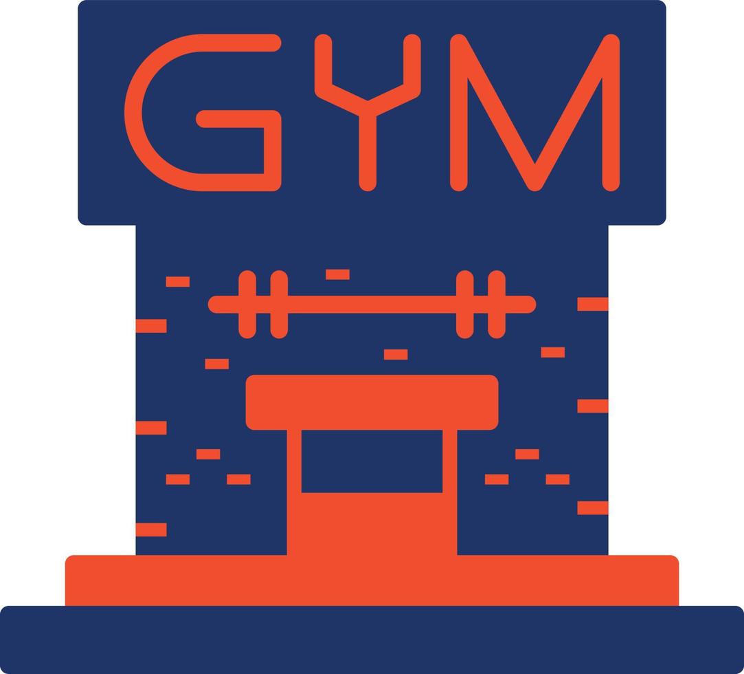 gym färgikon vektor