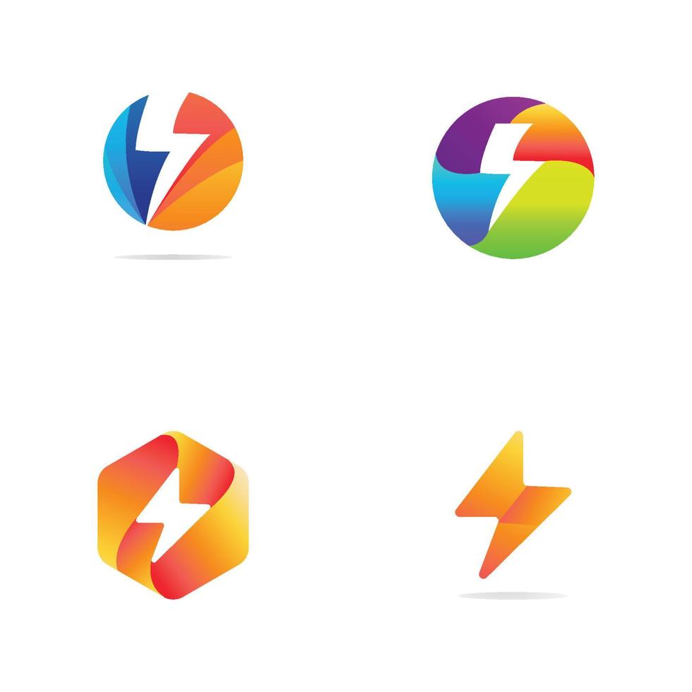 Logo für elektrische Blitze mit modernem Vektordesignkonzept. vektor