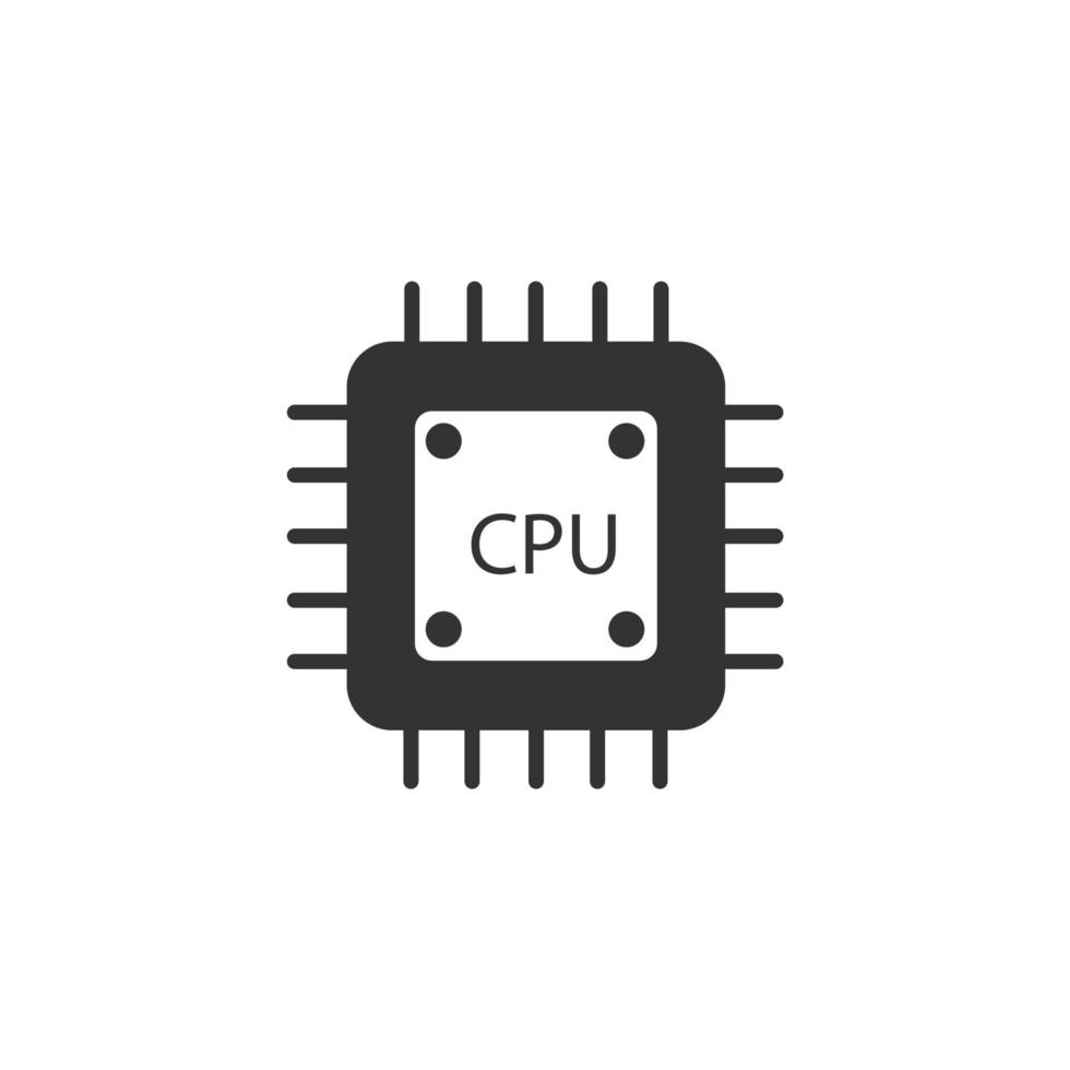 CPU-Symbole Symbolvektorelemente für Infografik-Web vektor