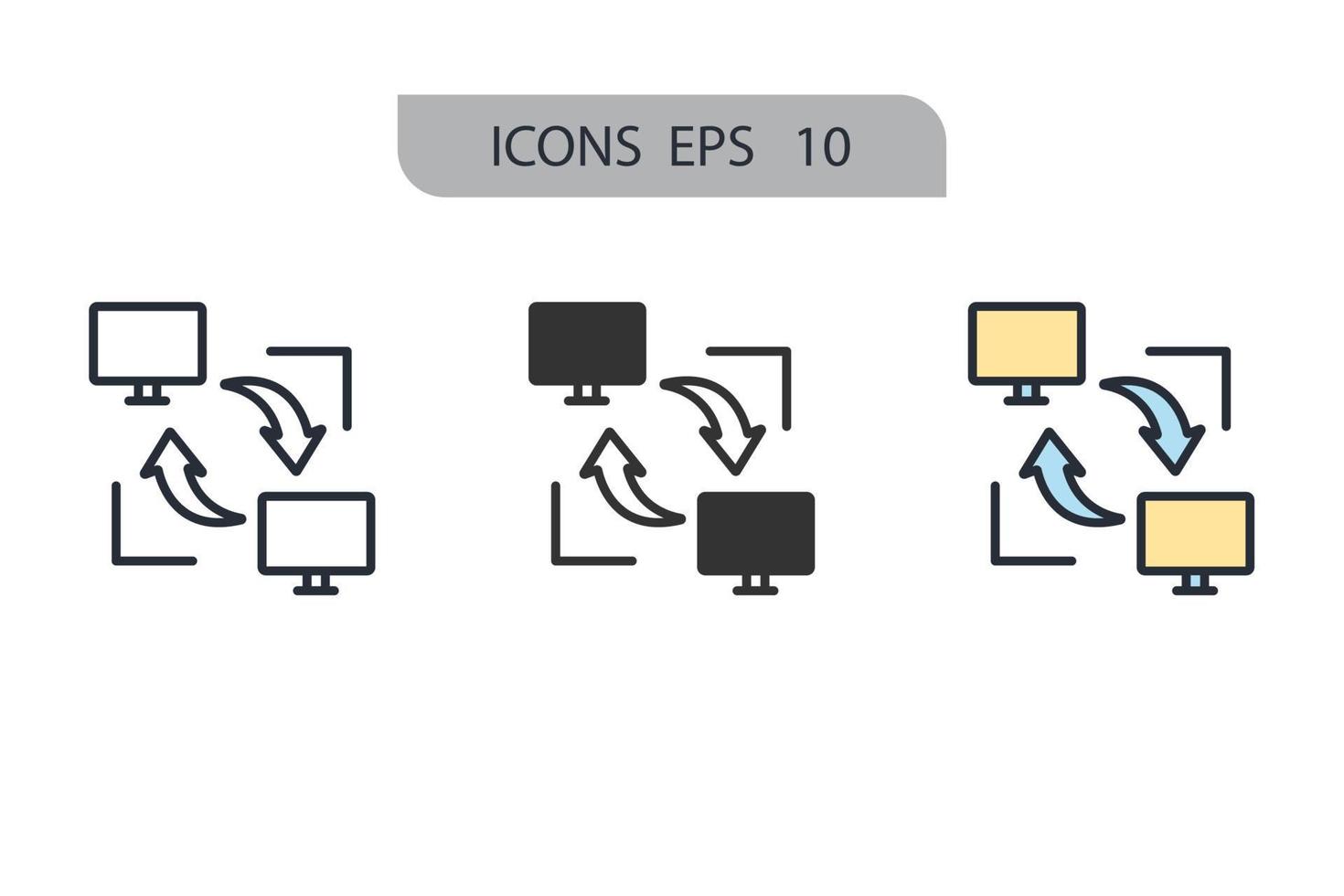 ftp ikoner symbol vektor element för infographic webben