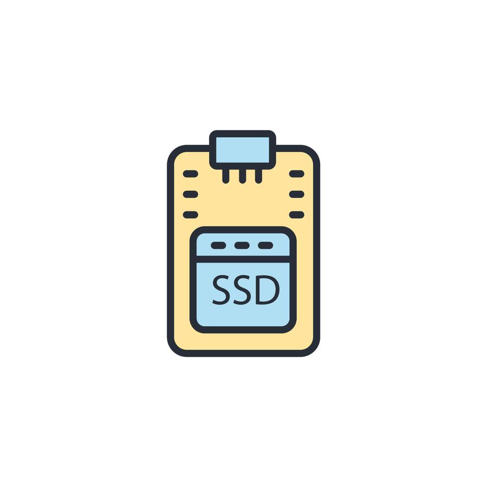 ssd ikoner symbol vektorelement för infographic webben vektor