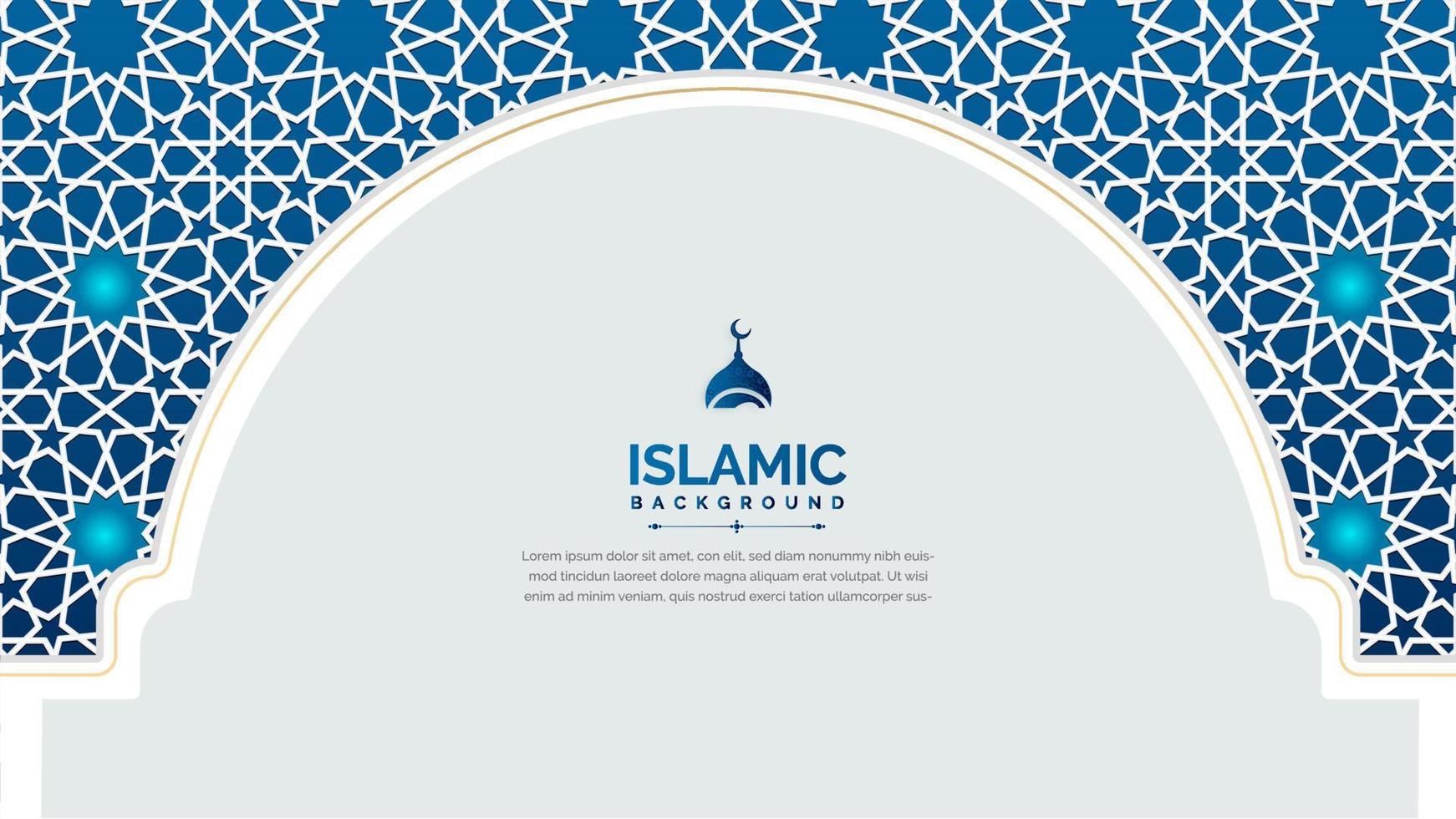 arabischer luxus und eleganter islamischer hintergrund vektor