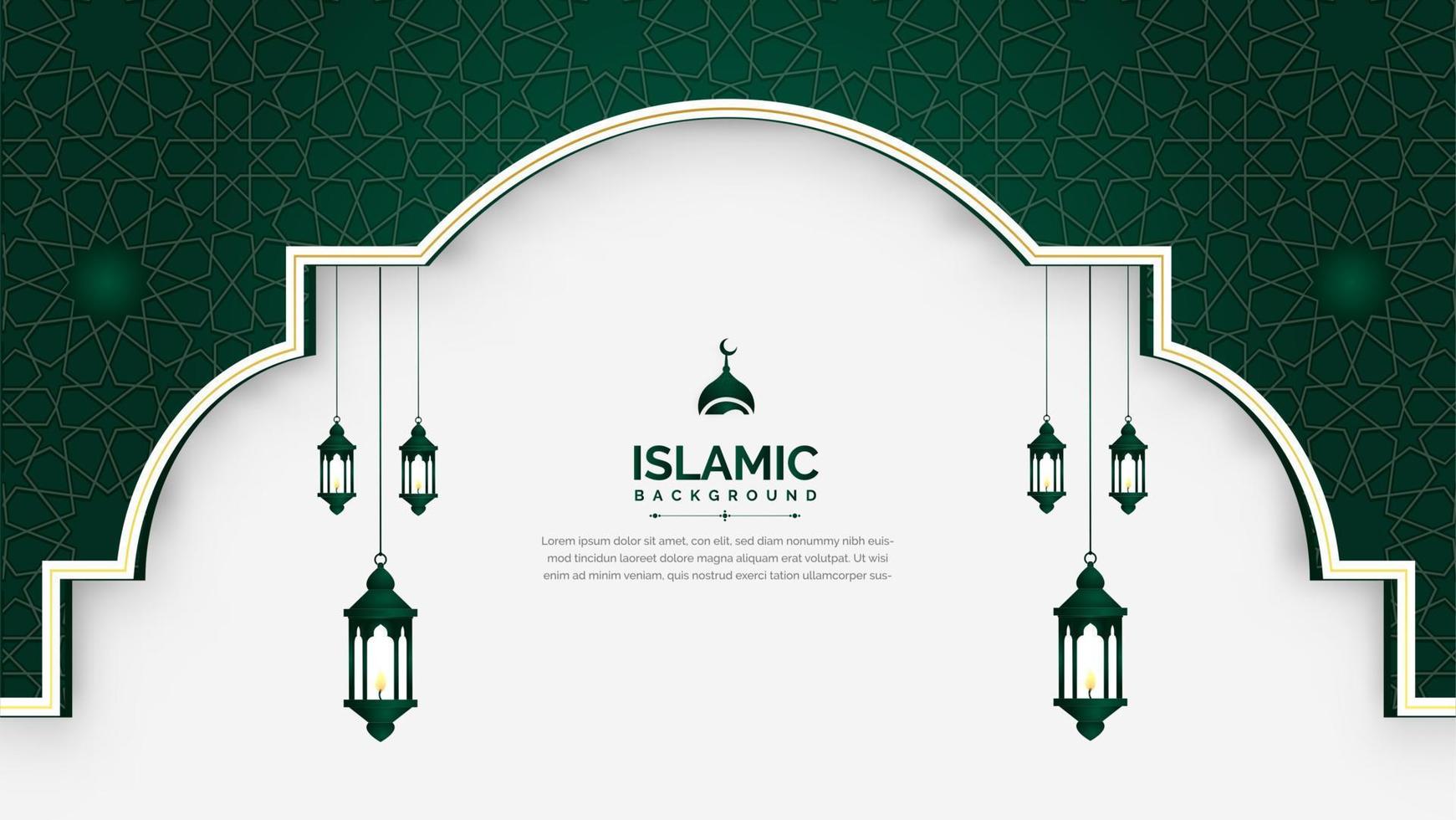 luxus islamisches banner mit hintergrund vektor