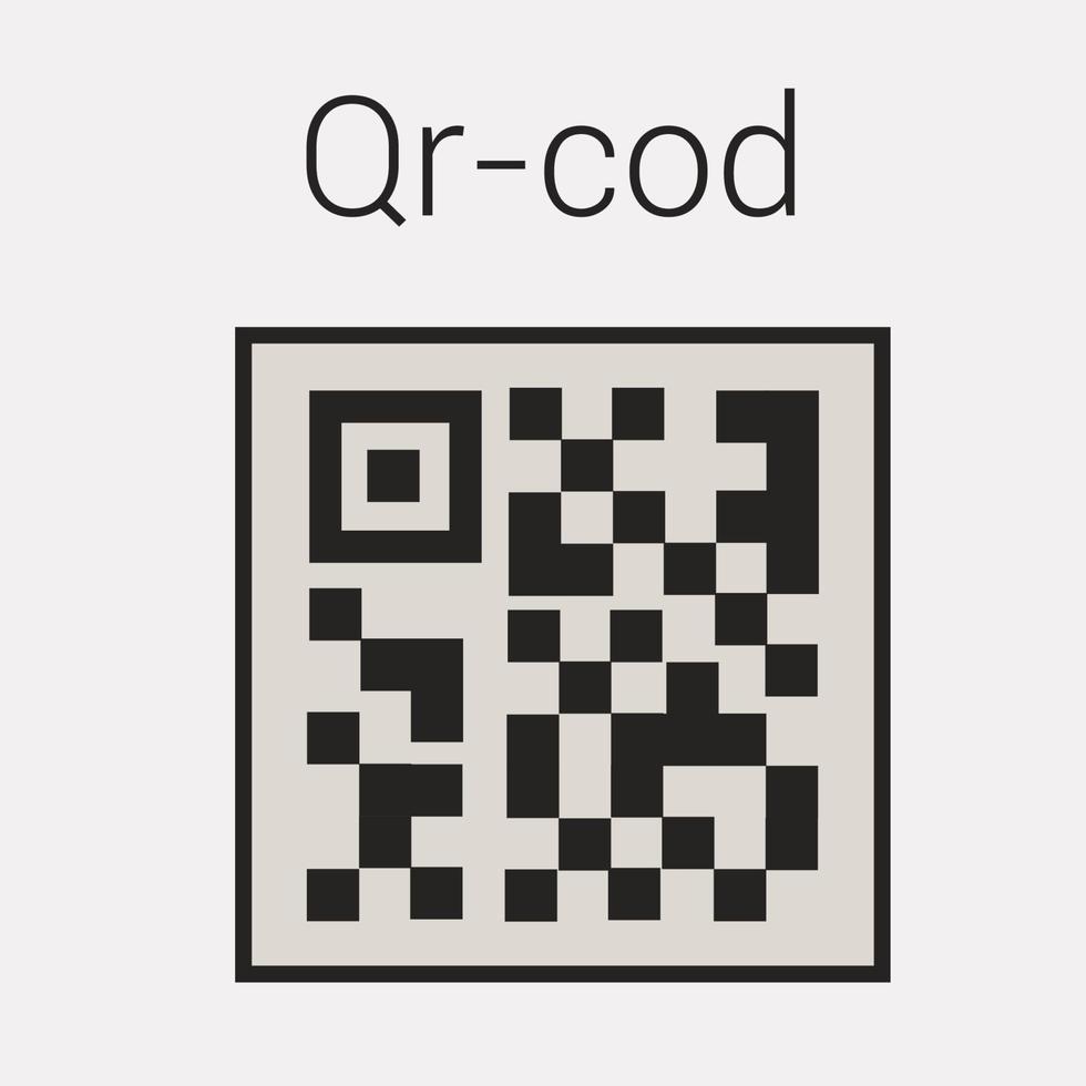 qr-kod i vektorversion en qr-kod, snabbsvarskod, är streckkodens utveckling vektor