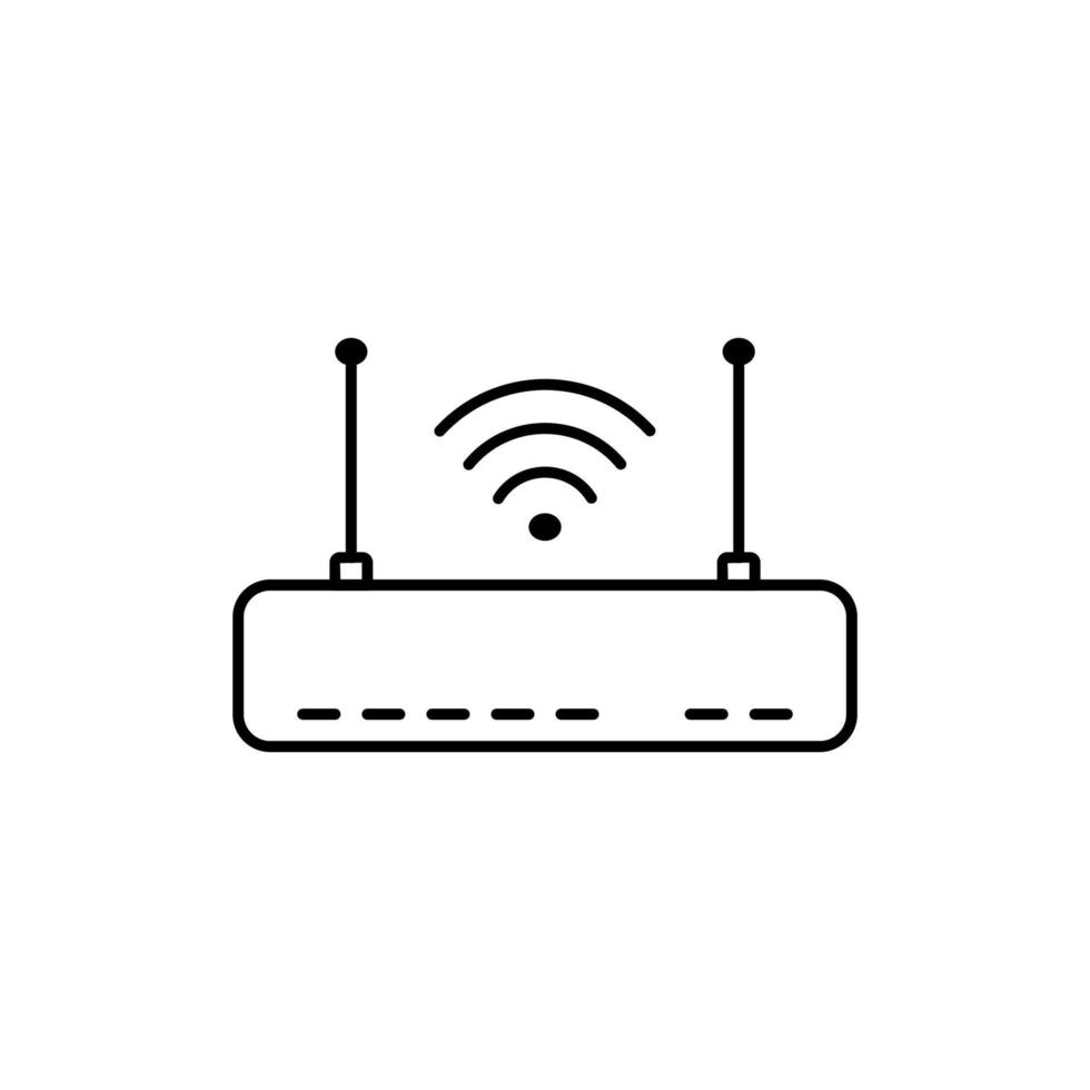 teknik router wifi ikon kontur vektor