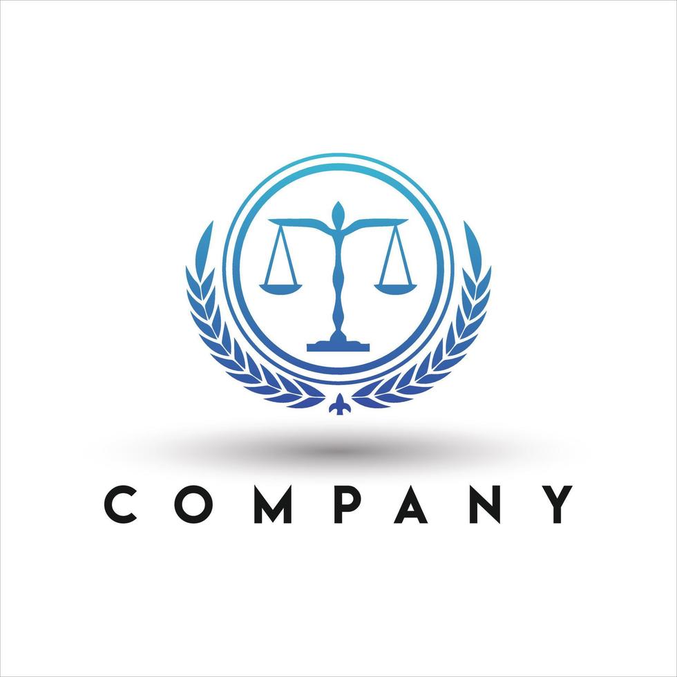advokatbyråns logotyp. logotyp för rättvisa skala vektor