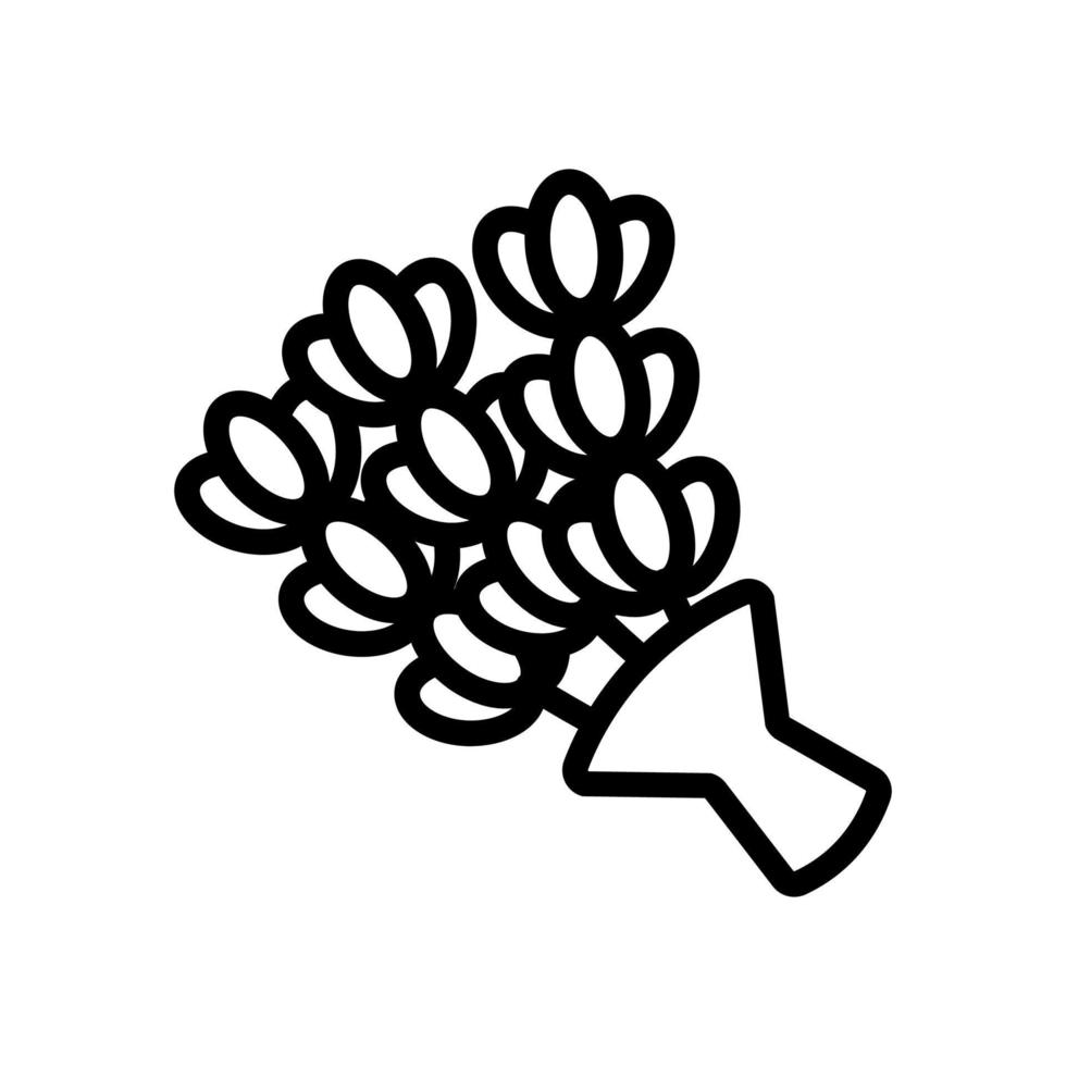 lavendel blomma ikon vektor. isolerade kontur symbol illustration vektor