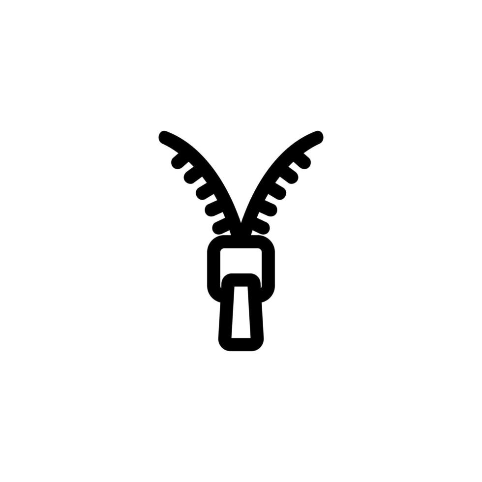 blixtlås ikon vektor. isolerade kontur symbol illustration vektor