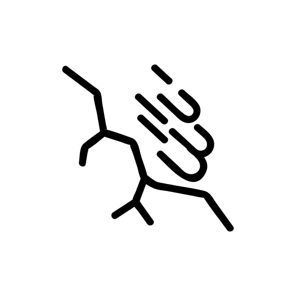 jordskred ikon vektor. isolerade kontur symbol illustration vektor