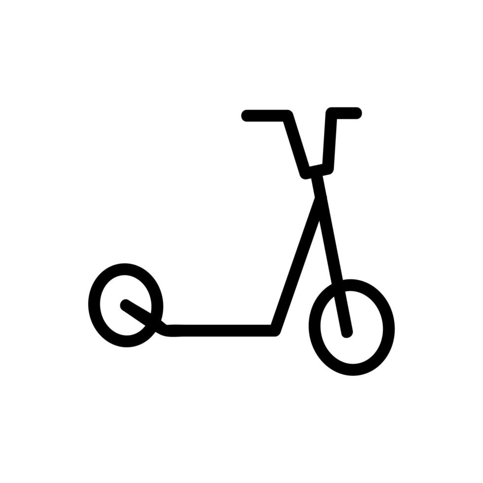 Tretroller sportlicher Transport Symbol Vektor Umriss Illustration