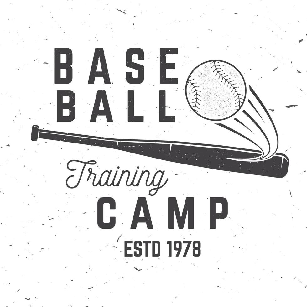 baseball träningsläger. vektor illustration. koncept för skjorta eller logotyp, tryck, stämpel eller tee