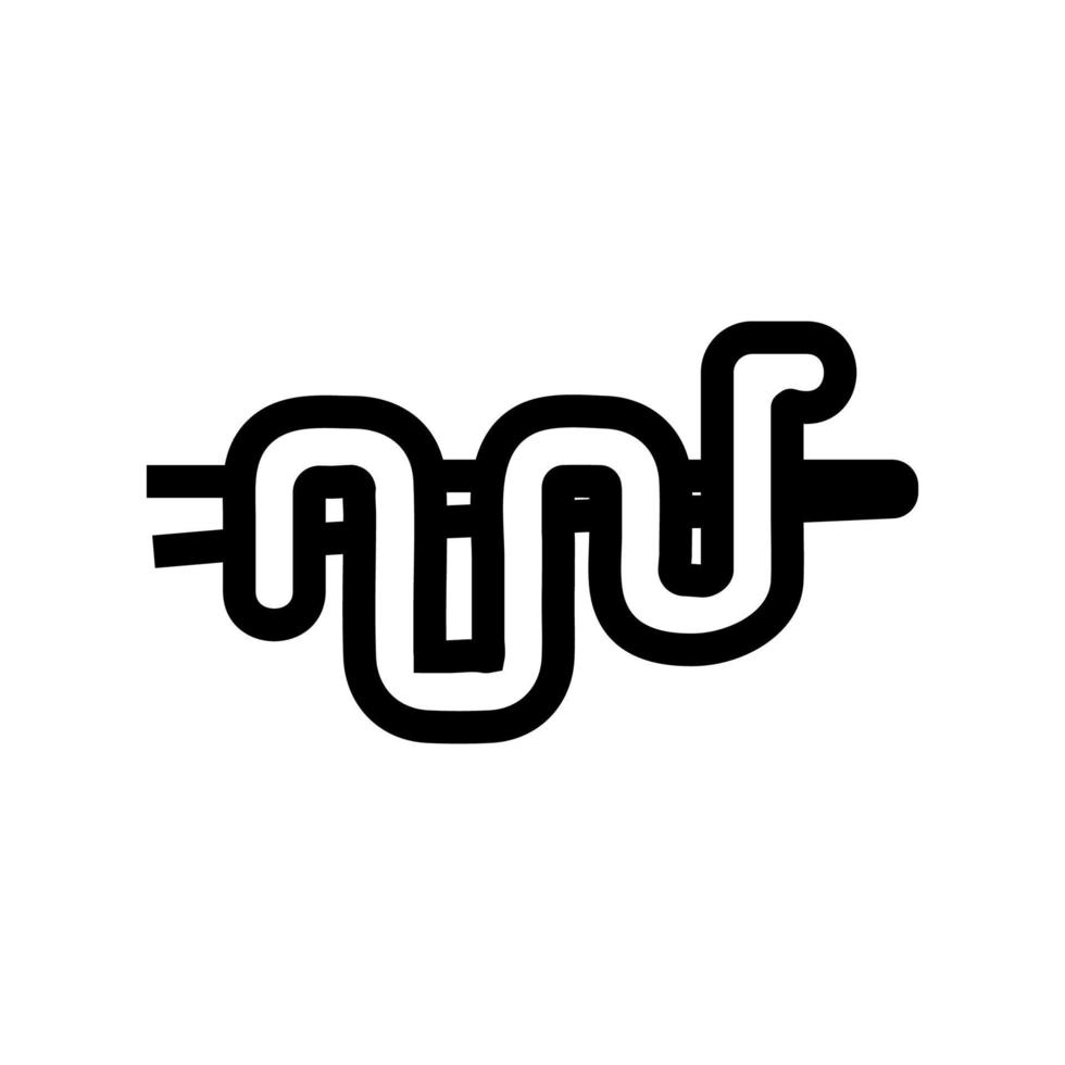 djungeln orm ikon vektor. isolerade kontur symbol illustration vektor