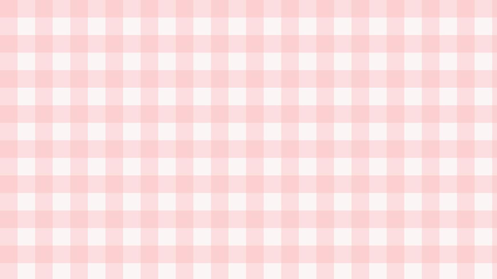 söt pastellrosa gingham, pjäser, pläd, estetisk rutbräde tapetillustration, perfekt för tapeter, bakgrund, vykort, bakgrund för din design vektor