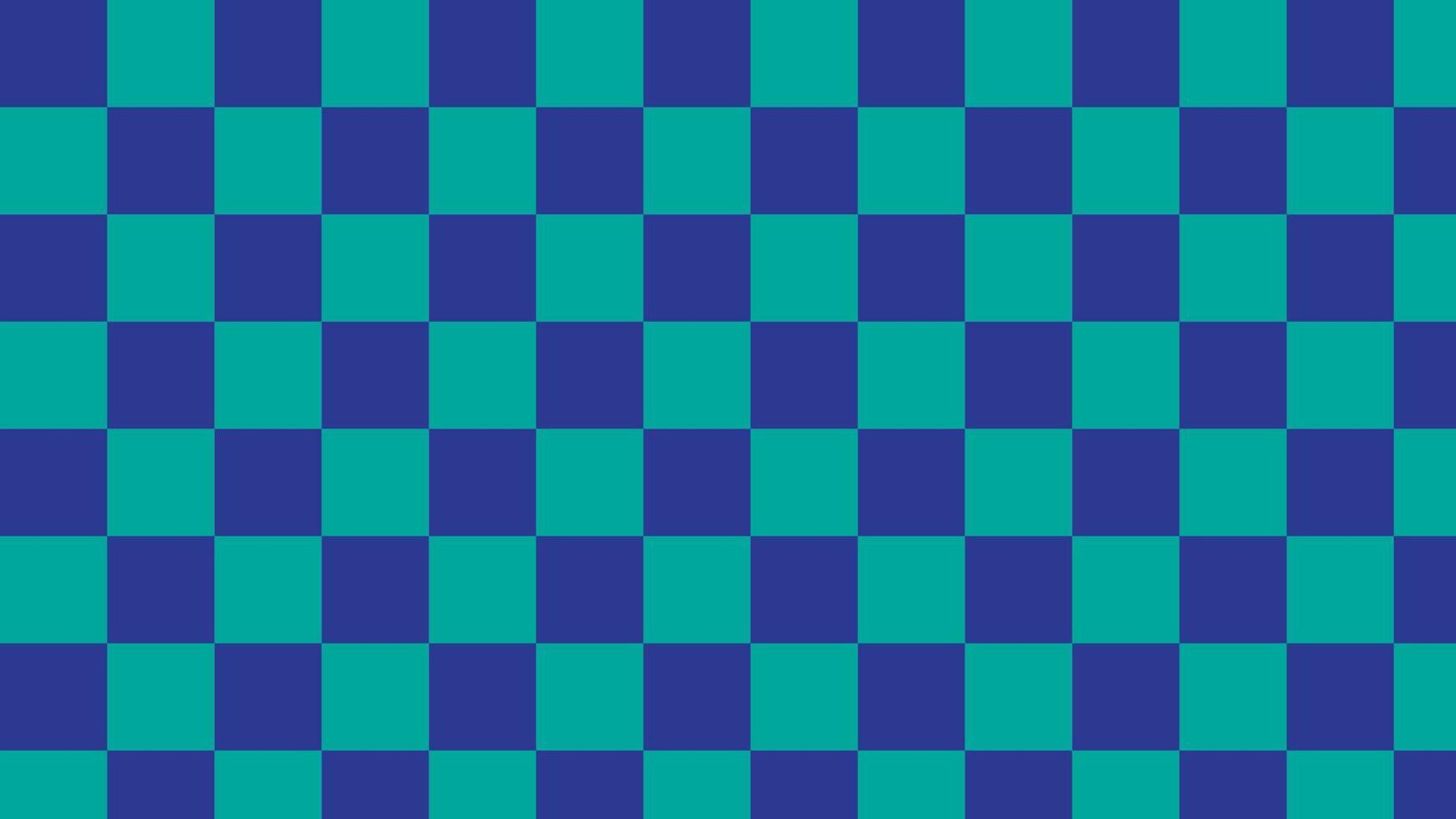 ästhetische blaue und grüne Schachbrettmuster, Gingham, Plaid, Schachbretttapetenillustration, perfekt für Tapeten, Hintergrund, Postkarte, Hintergrund vektor