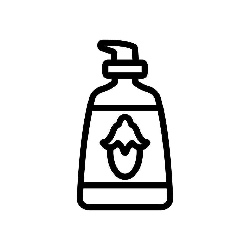 jojoba flytande tvål flaska ikon vektor disposition illustration