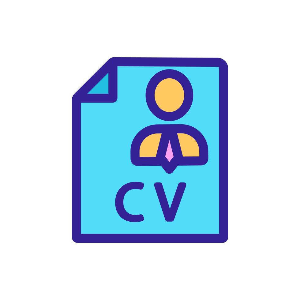 CV man ikon vektor. isolerade kontur symbol illustration vektor