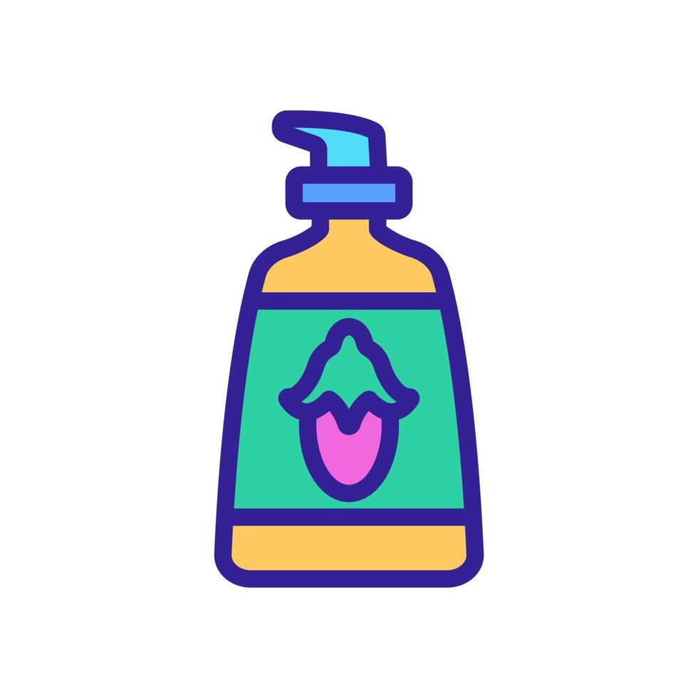 Jojoba-Flüssigseifenflasche Symbol Vektor Umriss Illustration