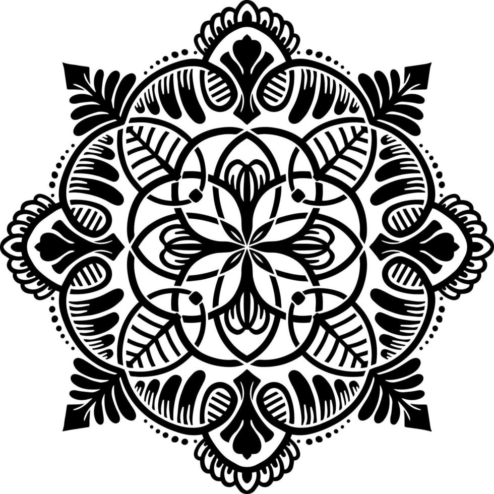 Blumenmuster im Vintage-Mandala-Stil für Tattoos, Stoffe oder Dekorationen und mehr. Vektor-Illustration. vektor