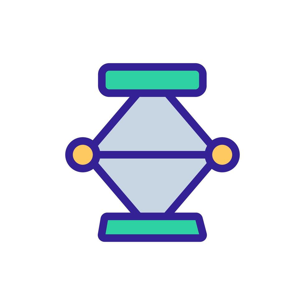 Symbolvektor für mechanischen Wagenheber. isolierte kontursymbolillustration vektor