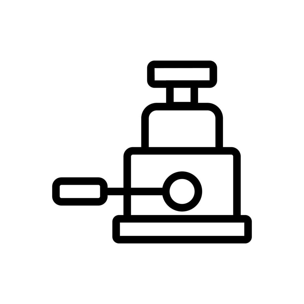 Symbolvektor für hydraulischen Wagenheber. isolierte kontursymbolillustration vektor