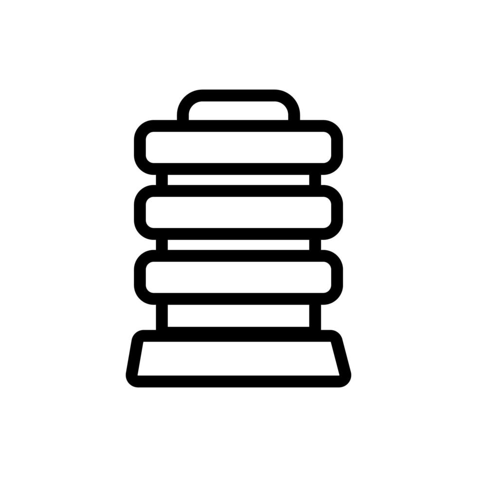 Symbolvektor für hydraulischen Wagenheber. isolierte kontursymbolillustration vektor