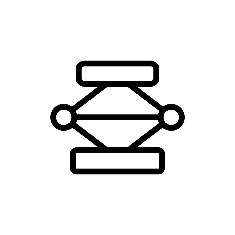 mekanisk jack ikon vektor. isolerade kontur symbol illustration vektor