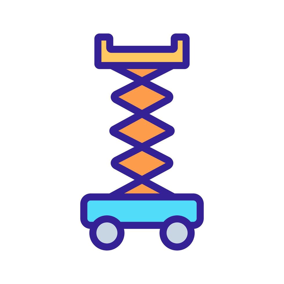 Symbolvektor für mechanischen Wagenheber. isolierte kontursymbolillustration vektor