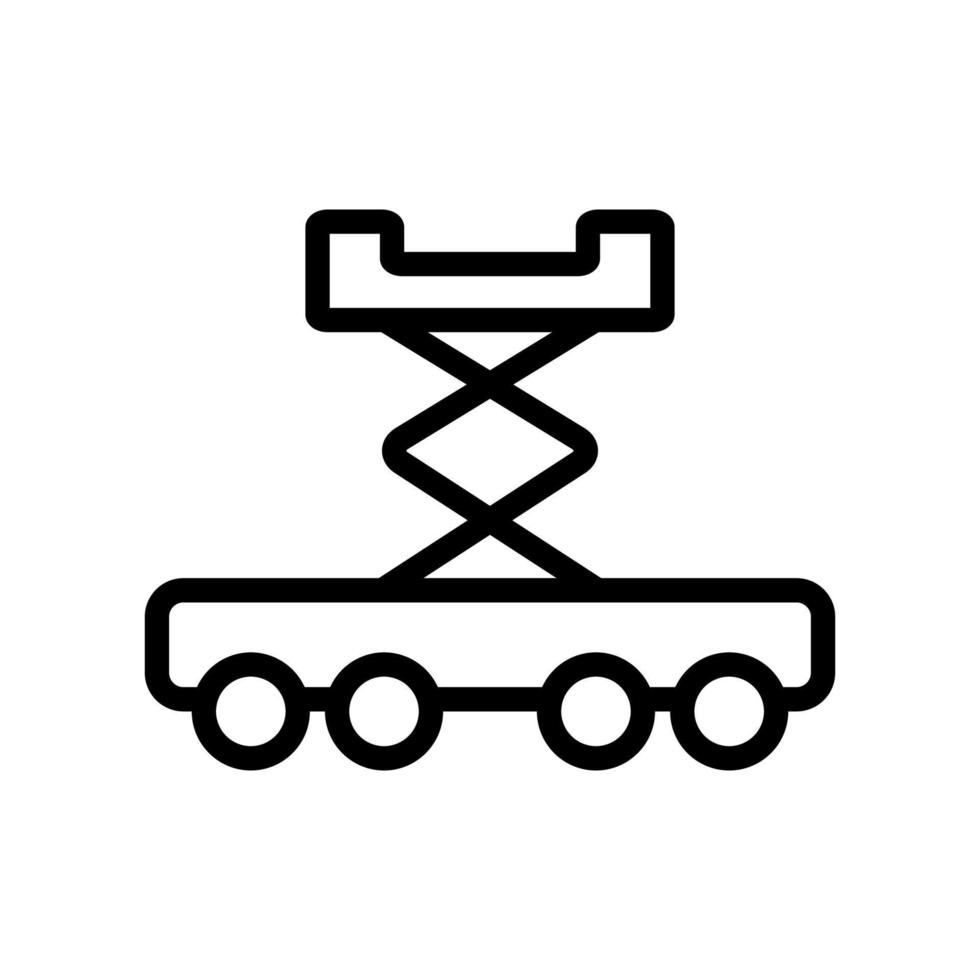 Symbolvektor für hydraulischen Wagenheber. isolierte kontursymbolillustration vektor