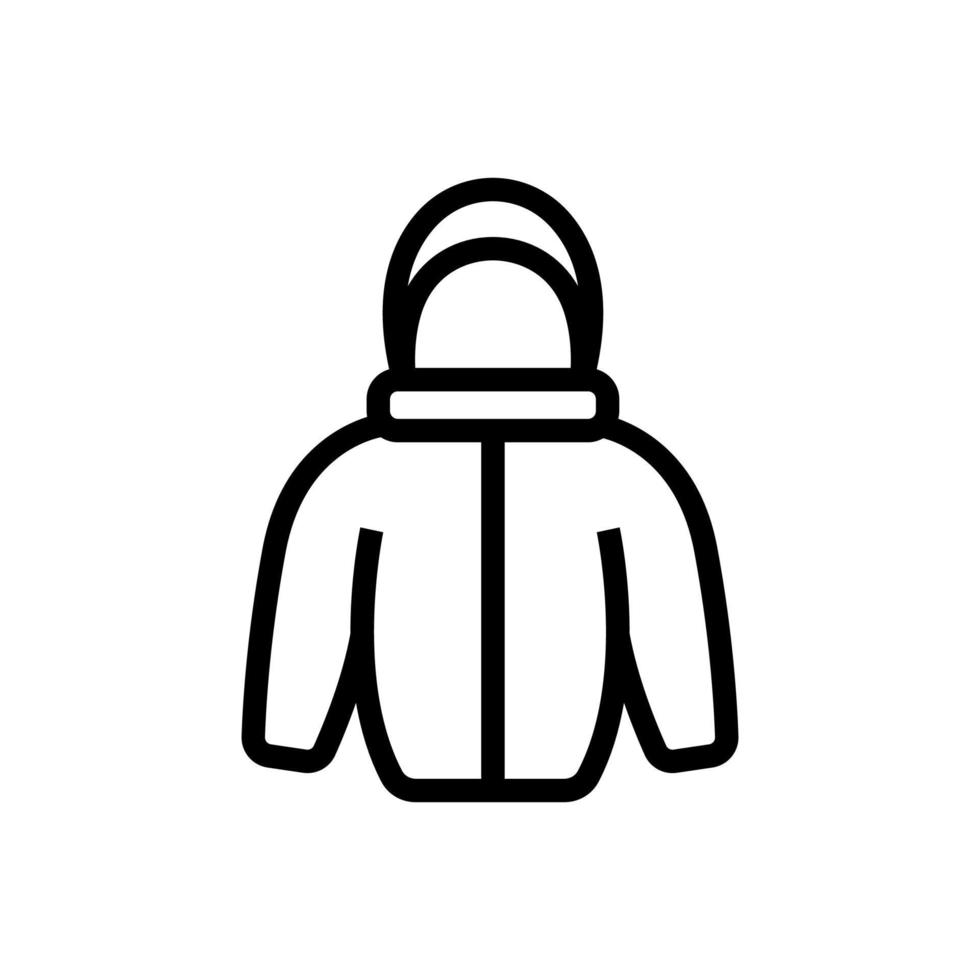 Symbolvektor für warme Jacke. isolierte kontursymbolillustration vektor