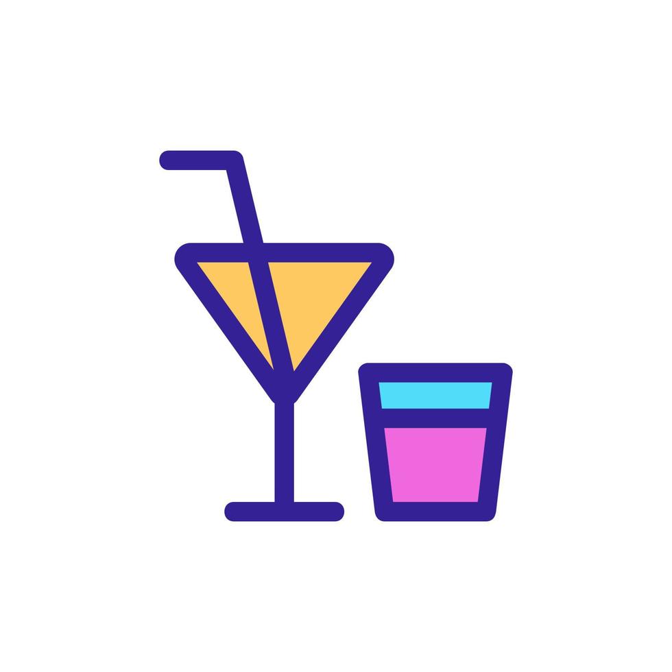 Cocktail-Symbolvektor. isolierte kontursymbolillustration vektor