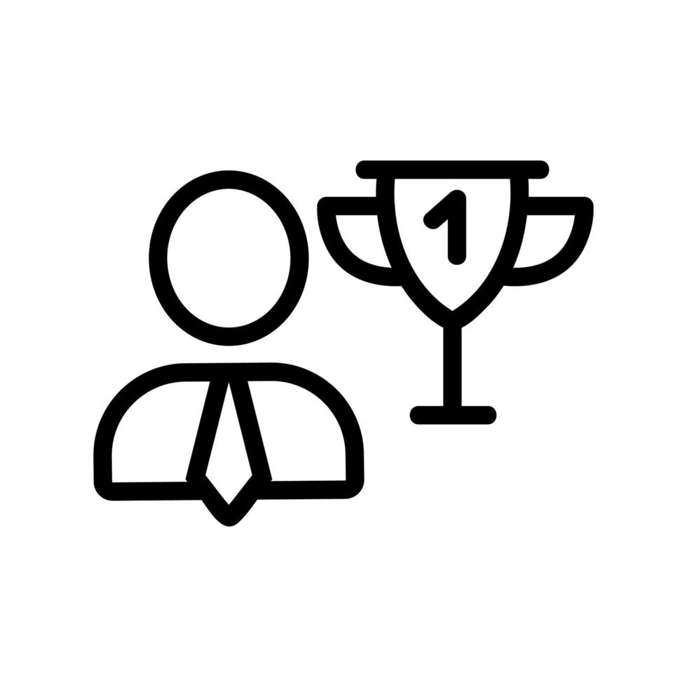 Mann-Cup-Icon-Vektor. isolierte kontursymbolillustration vektor