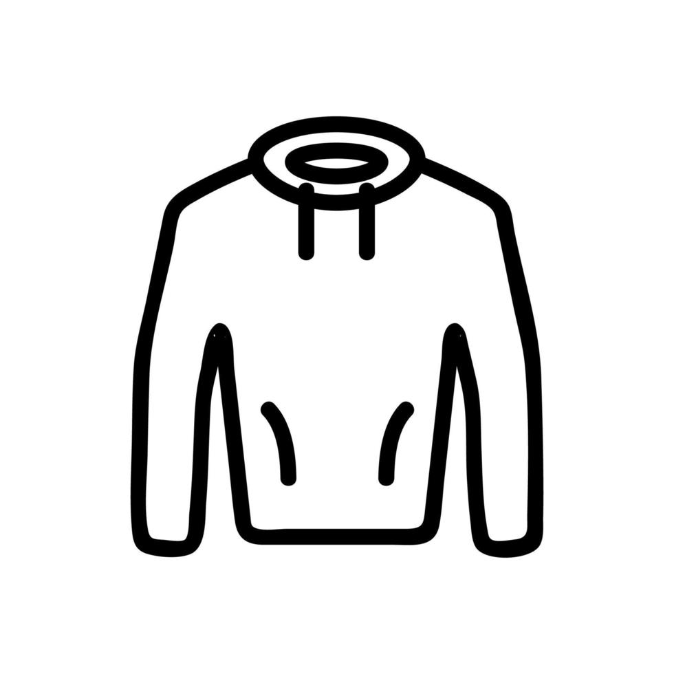 Symbolvektor für warmen Hoodie. isolierte kontursymbolillustration vektor